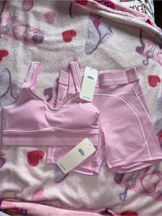 ALO Yoga Other - ALO Yoga Light Pink Bra & Shorts Set
